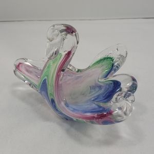 BEYER NEUSTADT MN BAVARIA HAND BLOWN CRYSTAL SWAN